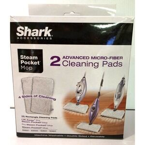 Shark Steam Pocket Mop Advanced Micro-Fiber Cleaning Pads 2 Pads NIP